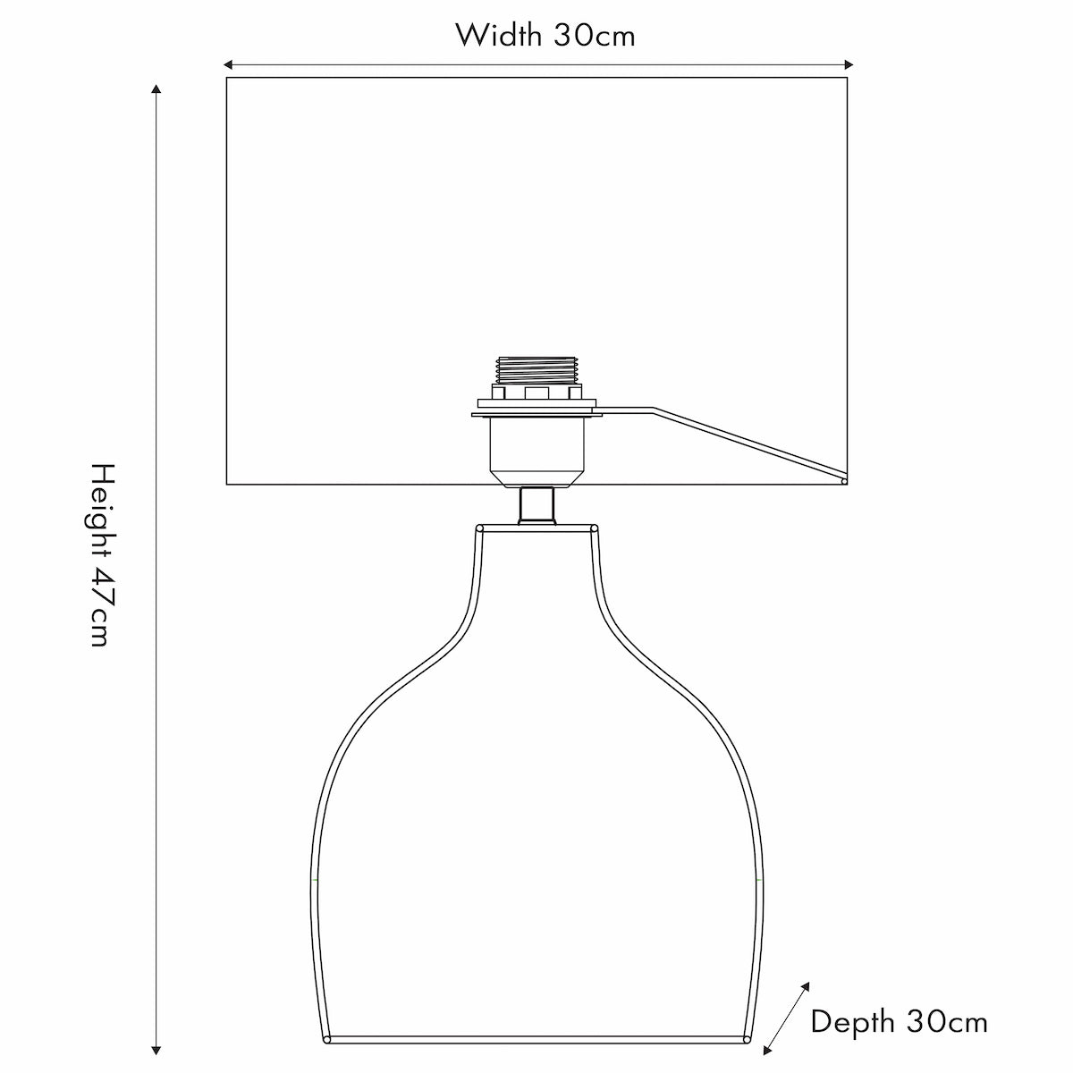 Beau&Co Nils Natural Rattan Cloche Table Lamp