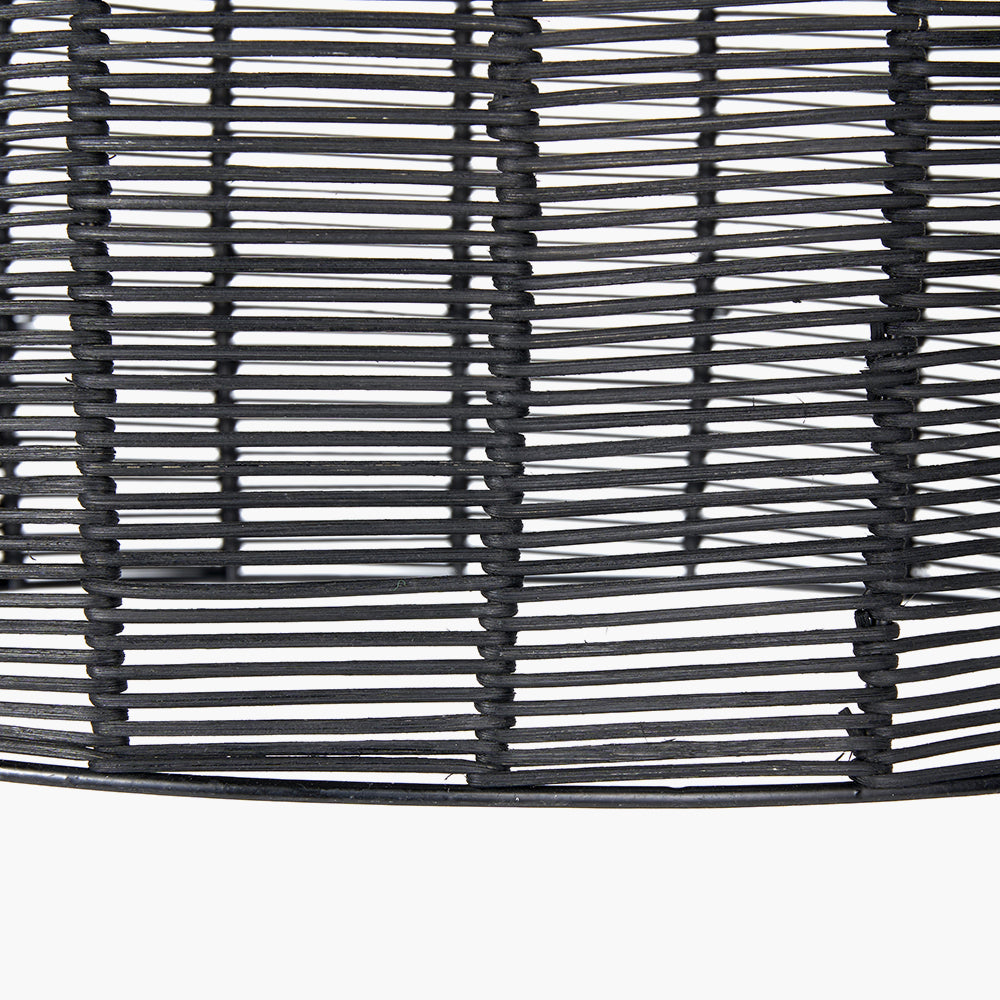 Beau&Co Nils Rattan Cloche Pendant In Black