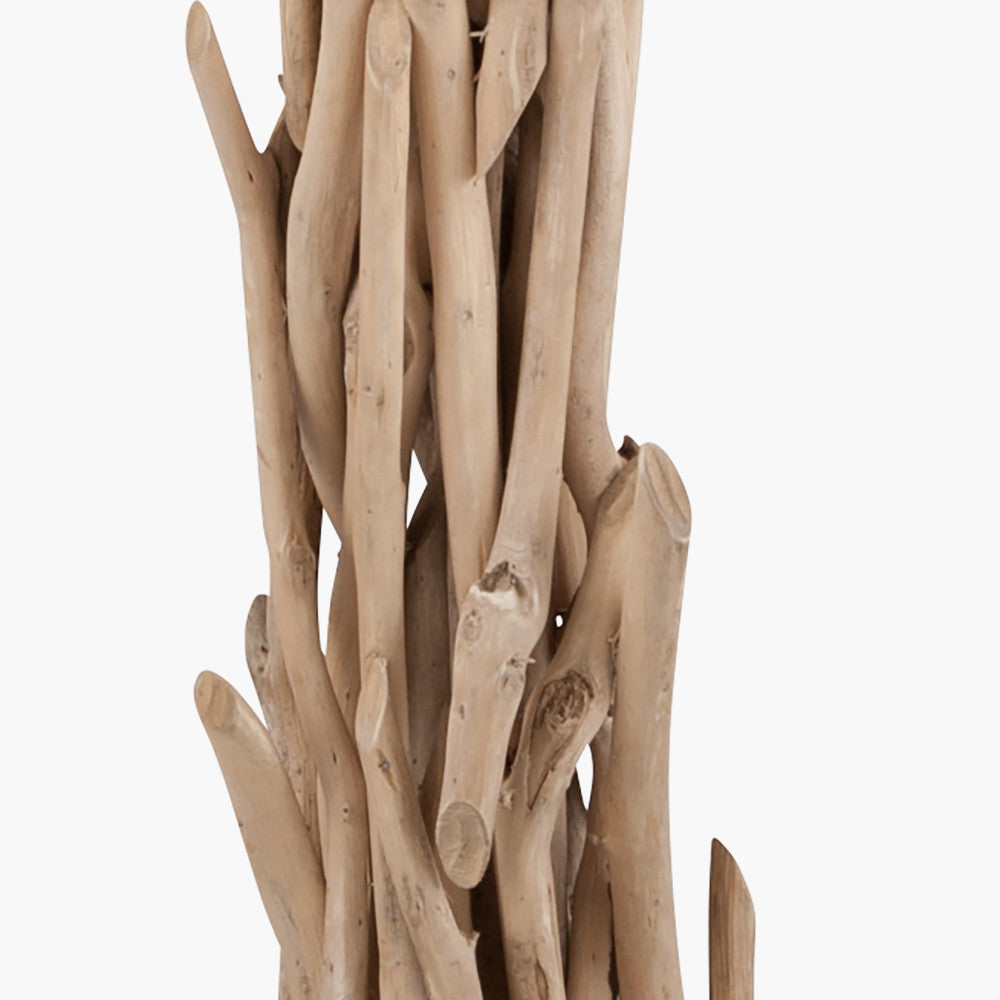Beau&Co Runa Driftwood Floor Lamp with Natural Jute Shade