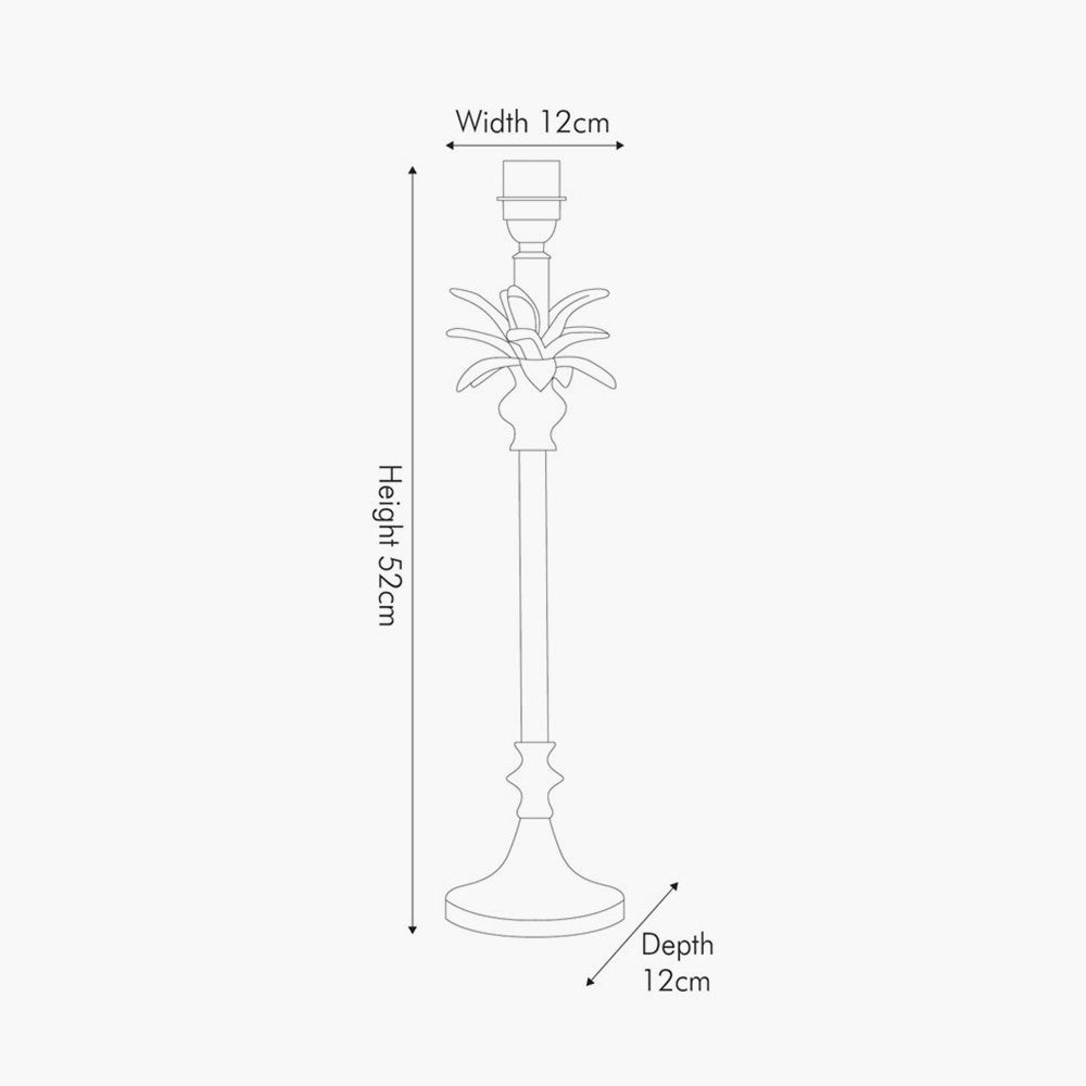 Beau&Co Sigurd Nickel Metal Palm Tree Table Lamp Base