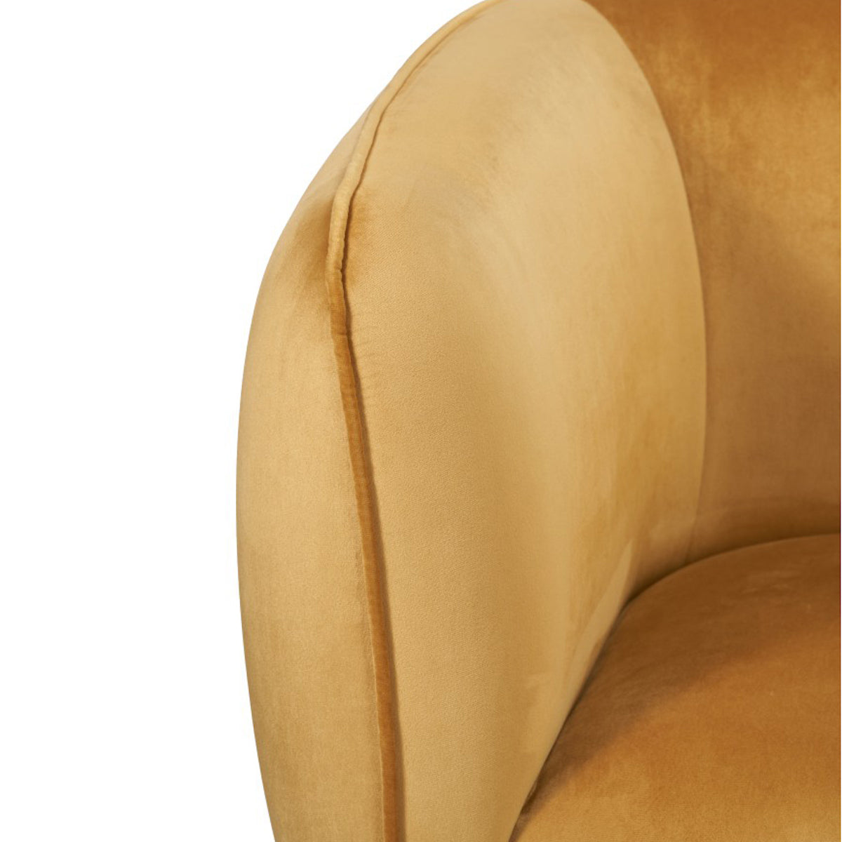 Beau&Co Soren Gold Velvet and Metal Sofa