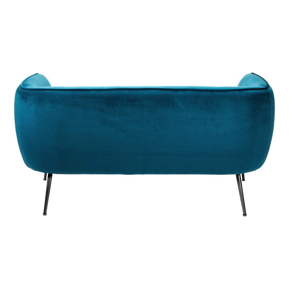 Beau&Co Soren Sapphire Blue Velvet and Metal Sofa