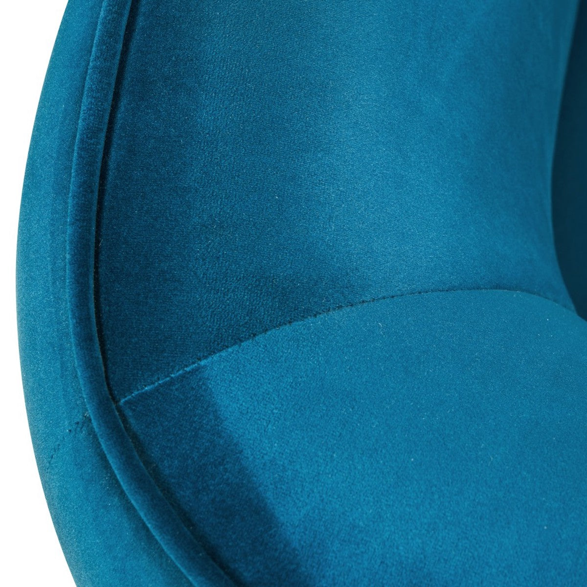 Beau&Co Soren Sapphire Blue Velvet and Metal Sofa