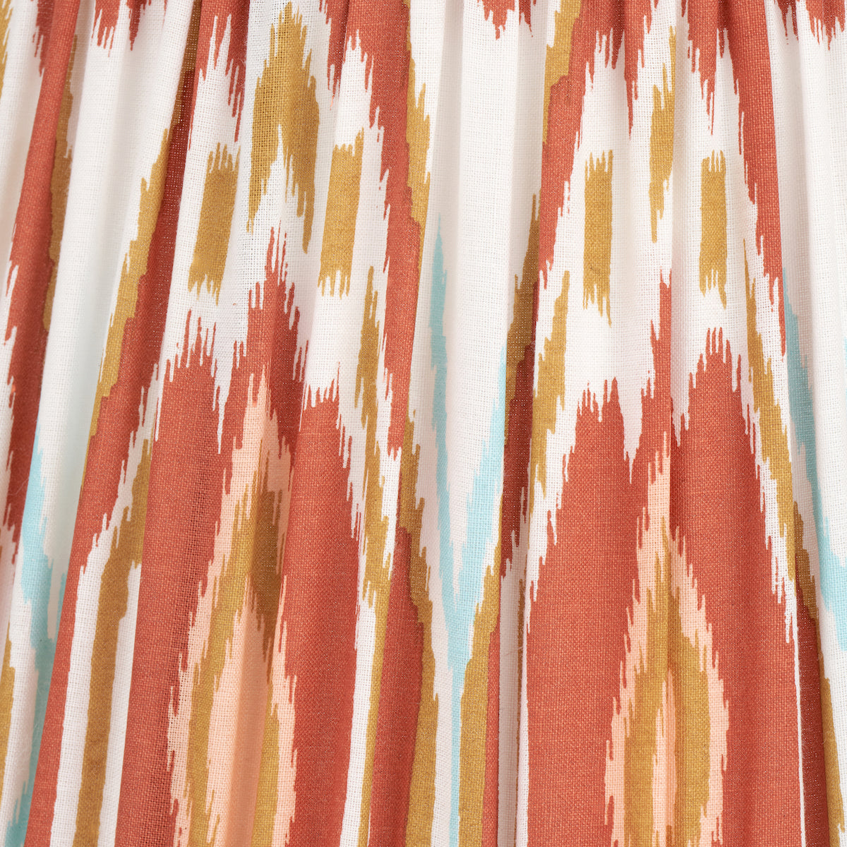 Beau&Co Sunniva Cinnamon Ikat Patterned Mushroom Pleat Tapered Lampshade