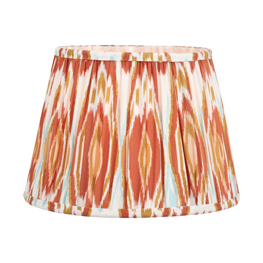 Beau&Co Sunniva Cinnamon Ikat Patterned Mushroom Pleat Tapered Lampshade