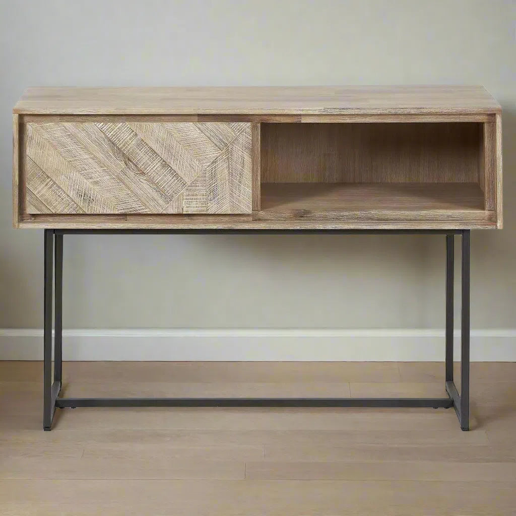 Beau&Co Torben Sand Wash Acacia Wood Console Table