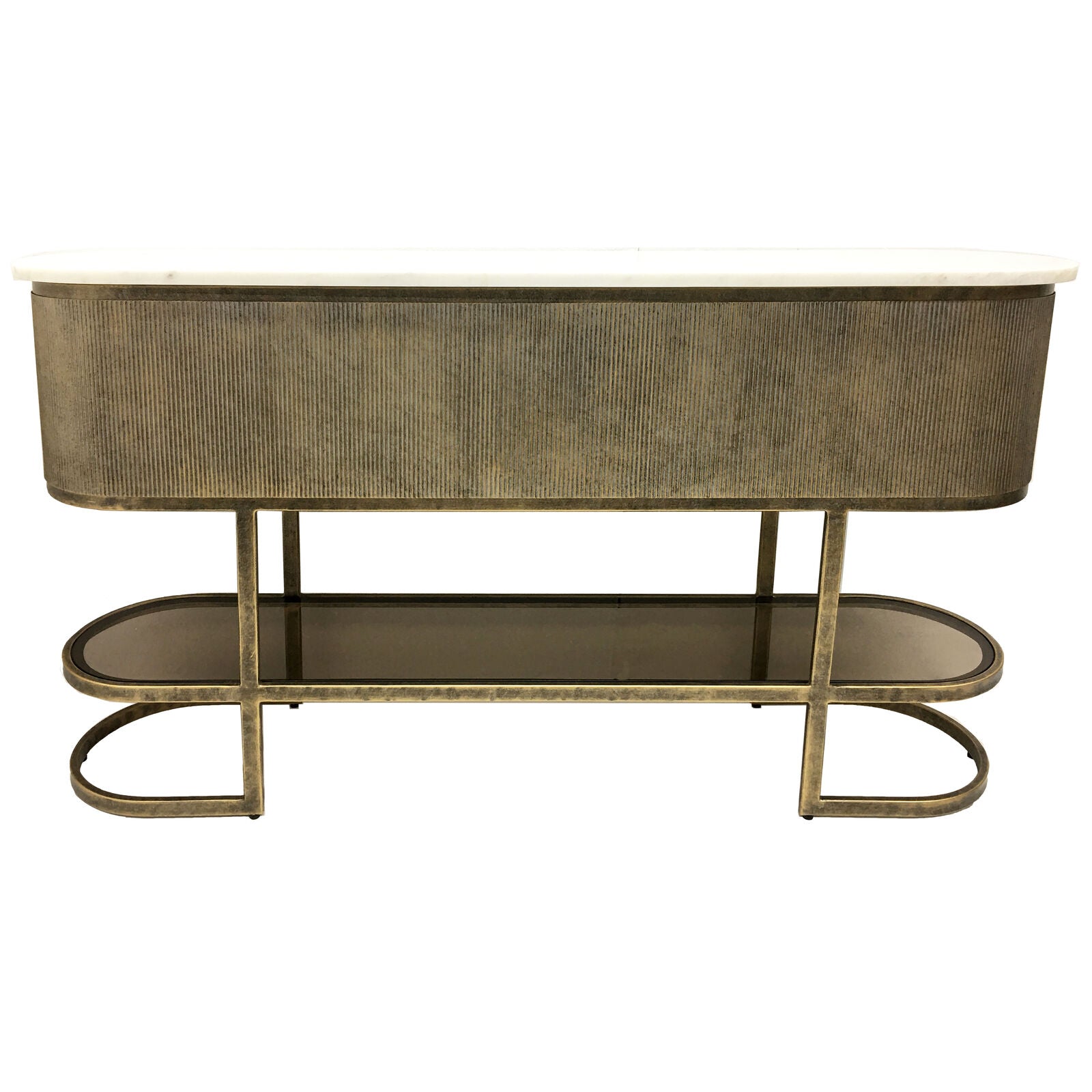 Beaumonde Home Rota Aged Gold Console Table-Beaumonde