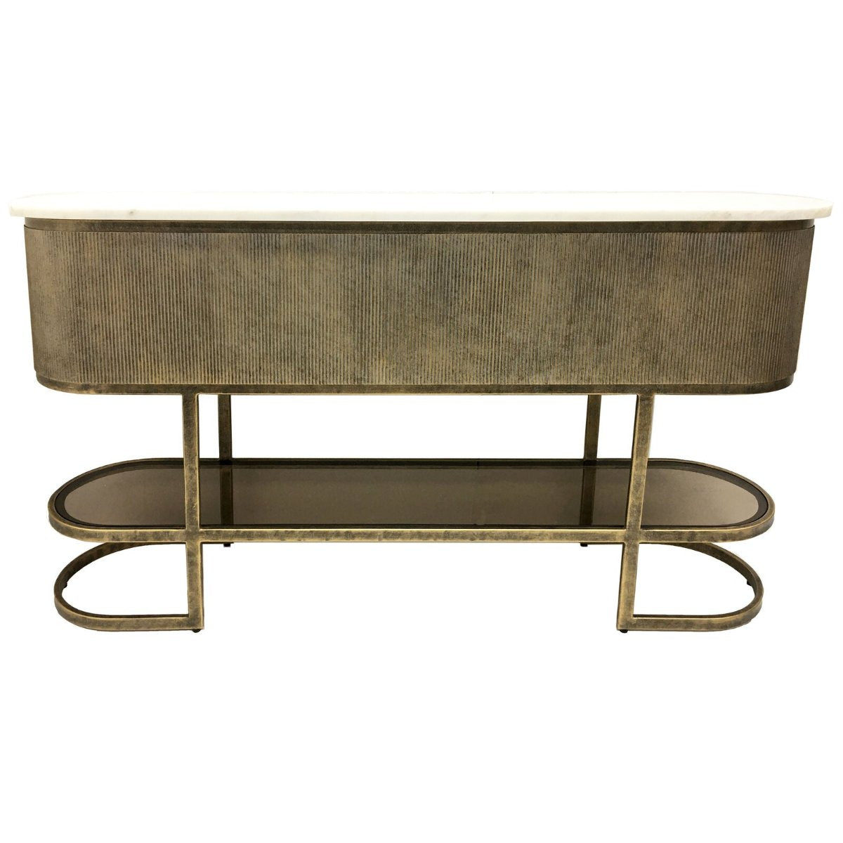 Beaumonde Home Rota Aged Gold Console Table-Beaumonde