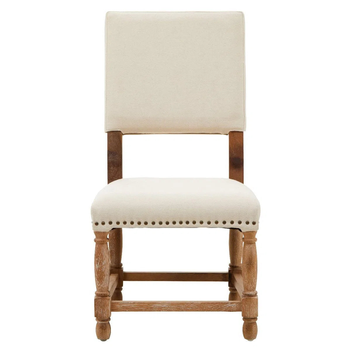 Beaumonde's Avignon Oak Burn Whitewash Linen Dining Chair