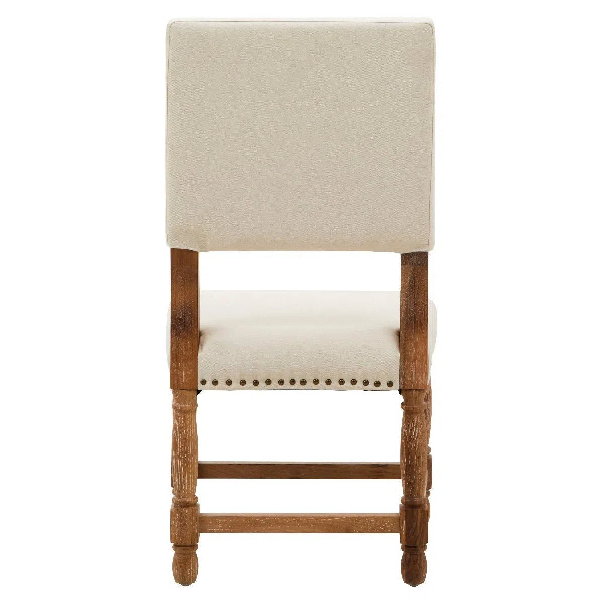 Beaumonde's Avignon Oak Burn Whitewash Linen Dining Chair