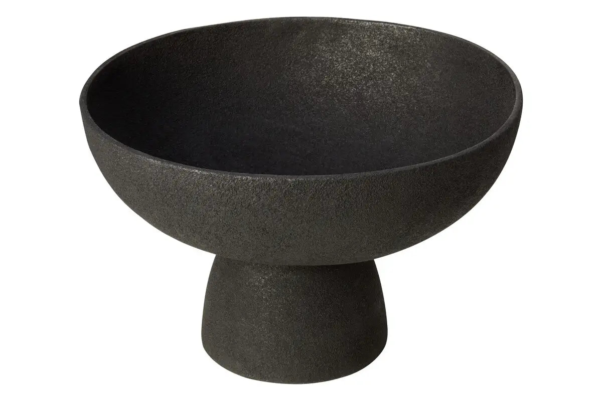 Beaumonde's Derva Large Textured Black Pedestal Bowl 2