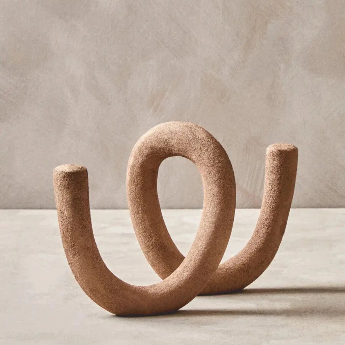 Beaumonde's Dune Large Textured Beige Loop Sculpture 2