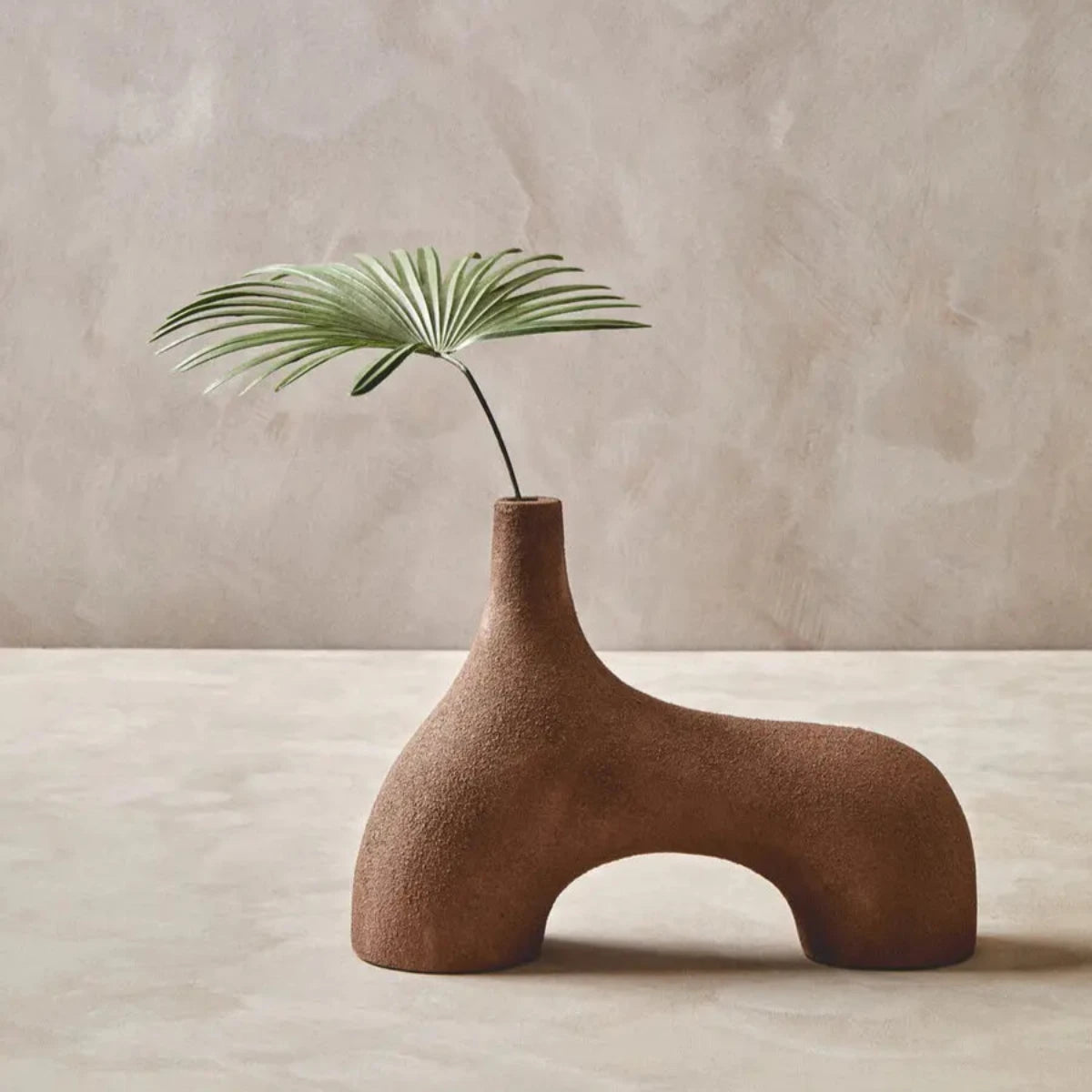 Beaumonde's Dune Large Textured Red Abstract Vase 4