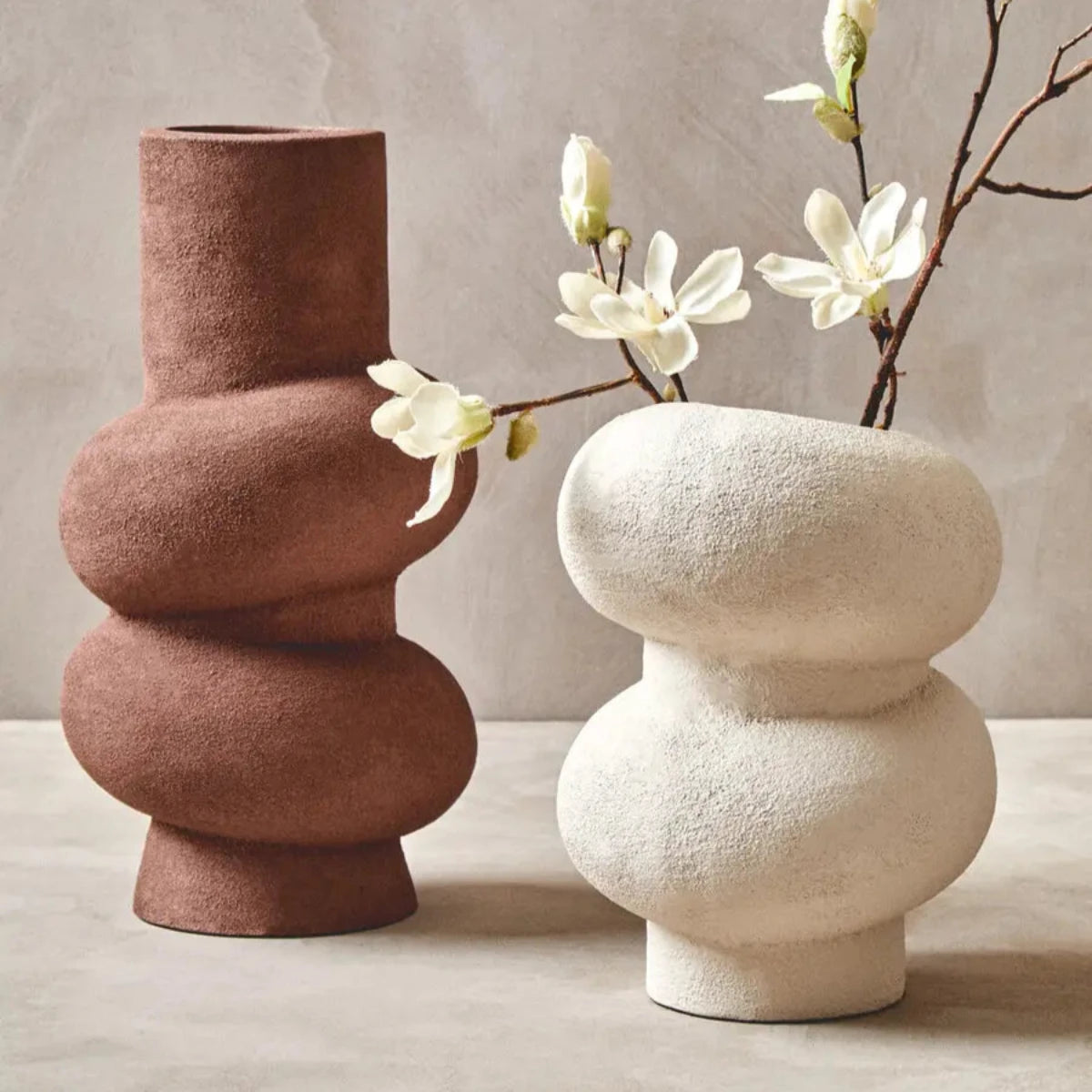 Beaumonde's Dune Large Textured Red Bubble Vase 4