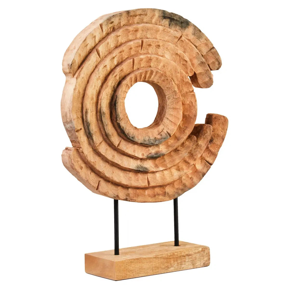 Beaumonde Home Faith Mango Wood Ring Sculpture-Beaumonde