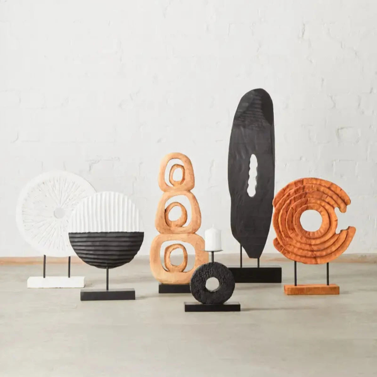 Beaumonde Home Faith Mango Wood Ring Sculpture-Beaumonde