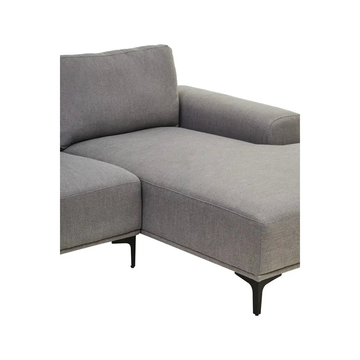 Beaumonde Home Faron 3 Seat Grey Left Chaise Sofa-Beaumonde