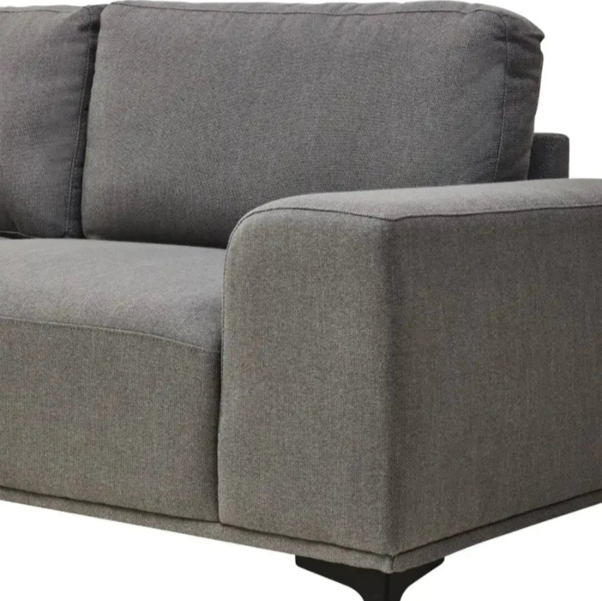 Beaumonde Home Faron 3 Seat Grey Right Chaise Sofa-Beaumonde
