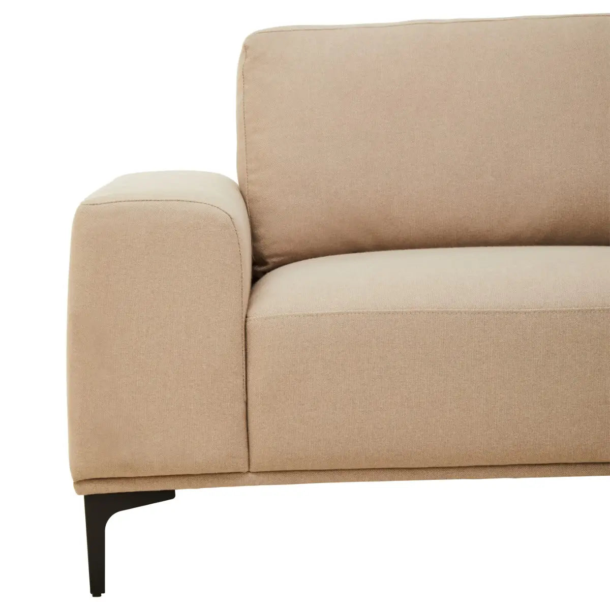 Beaumonde Home Faron 3 Seat Natural Left Chaise Sofa-Beaumonde