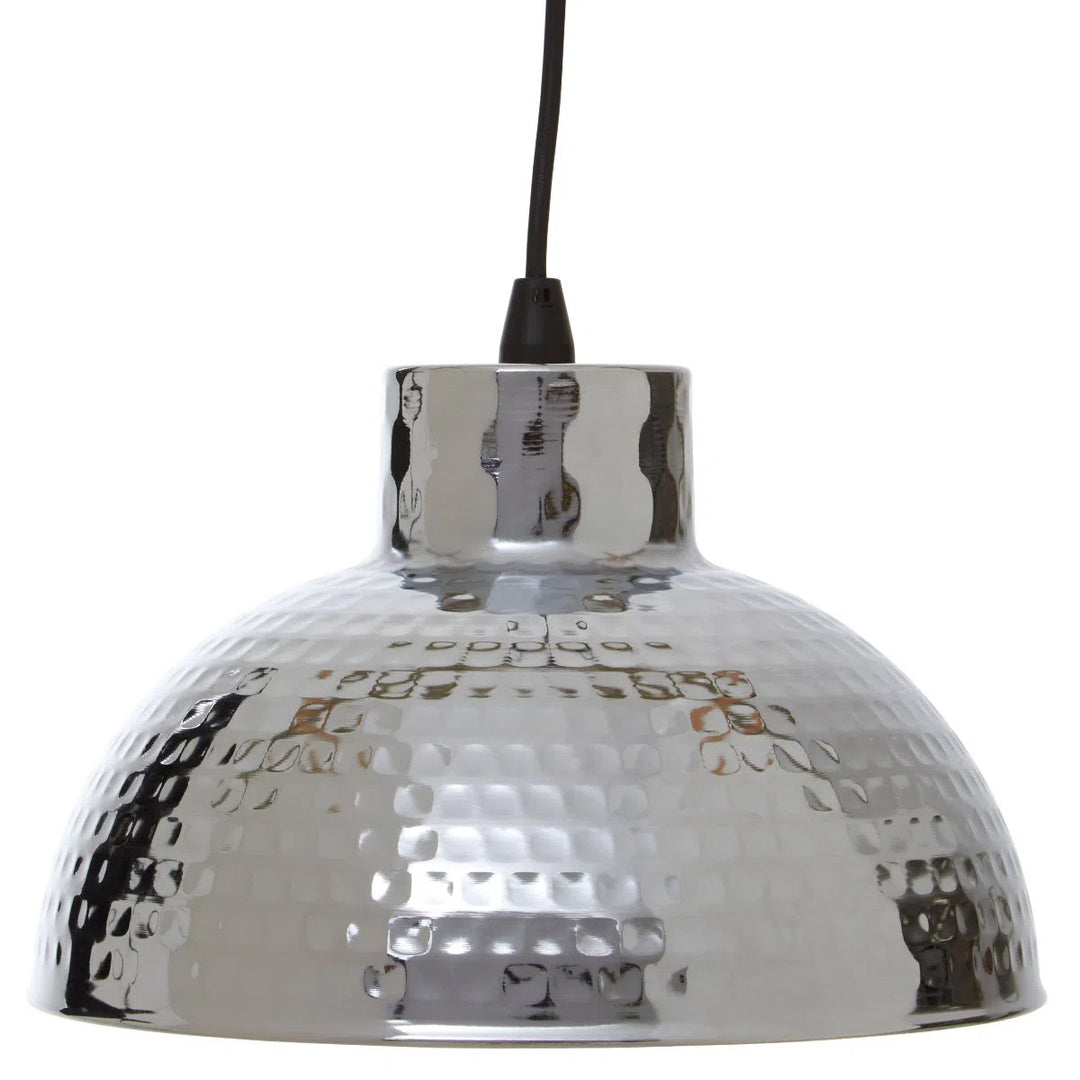 Beaumonde Home Foundry Industrial Chrome Finish Pendant Light-Beaumonde