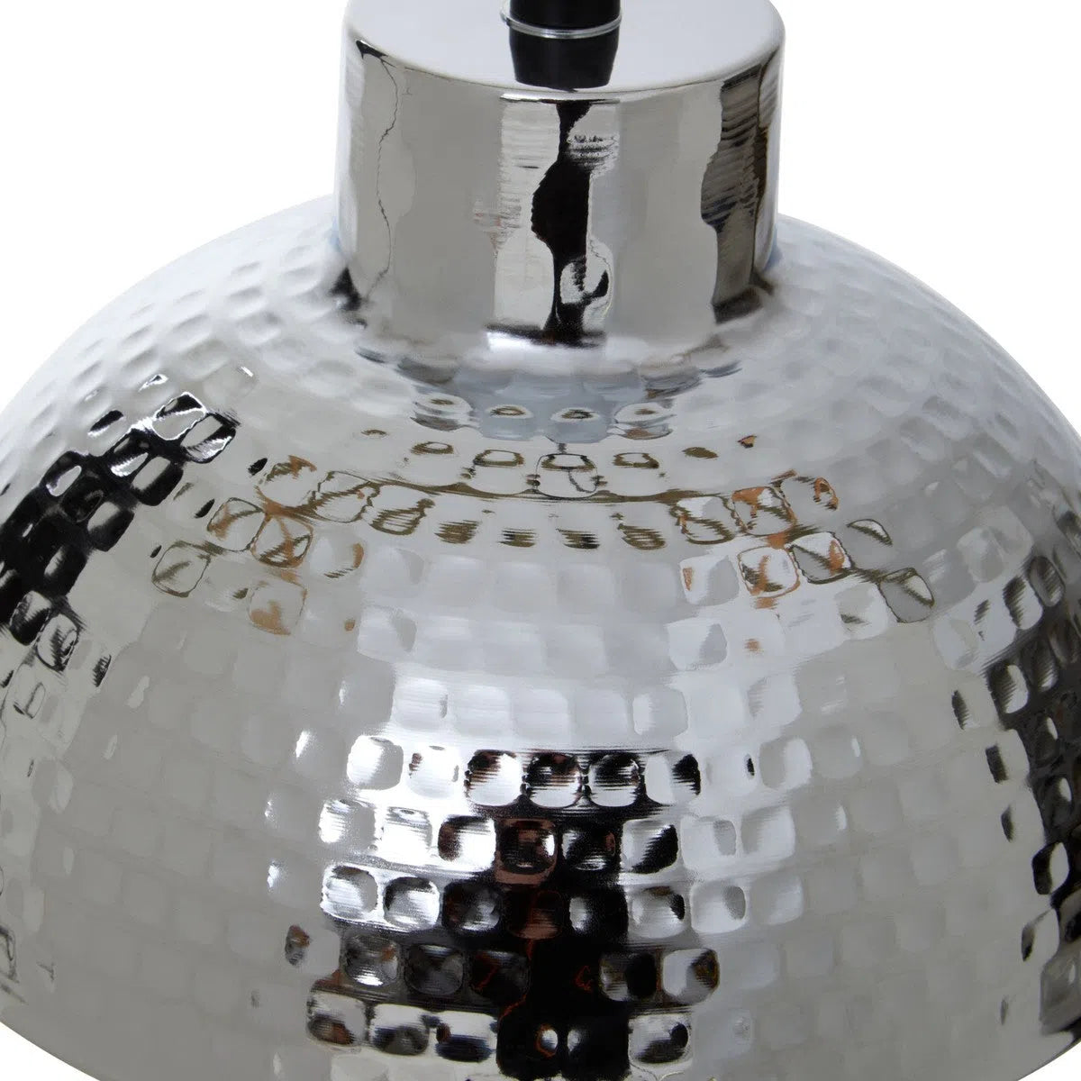 Beaumonde Home Foundry Industrial Chrome Finish Pendant Light-Beaumonde