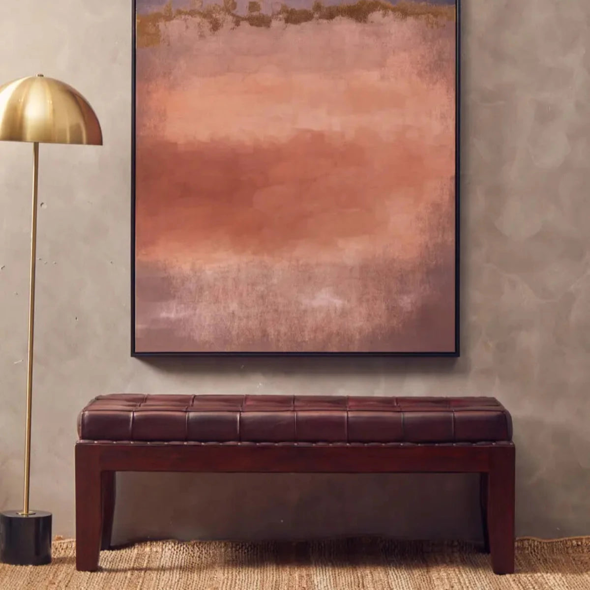 Beaumonde Home Inca Stitch Bench-Beaumonde