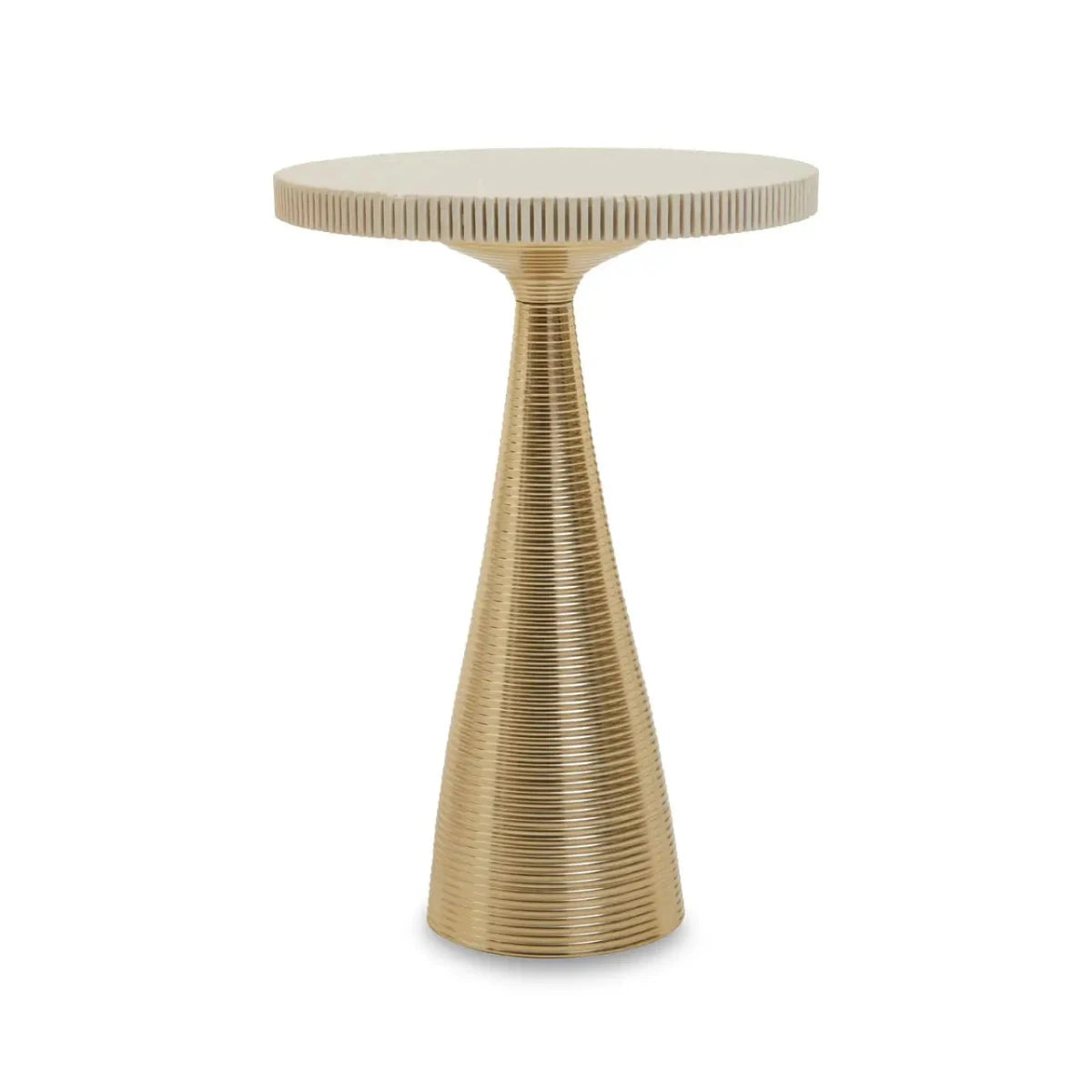 Beaumonde Home Julep Stone Top Side Table-Beaumonde