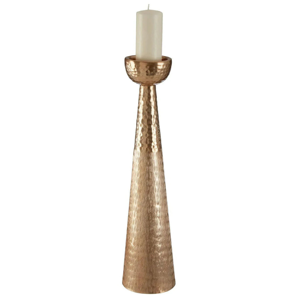 Beaumonde's Solis Gold Finish Pillar Candle Holder