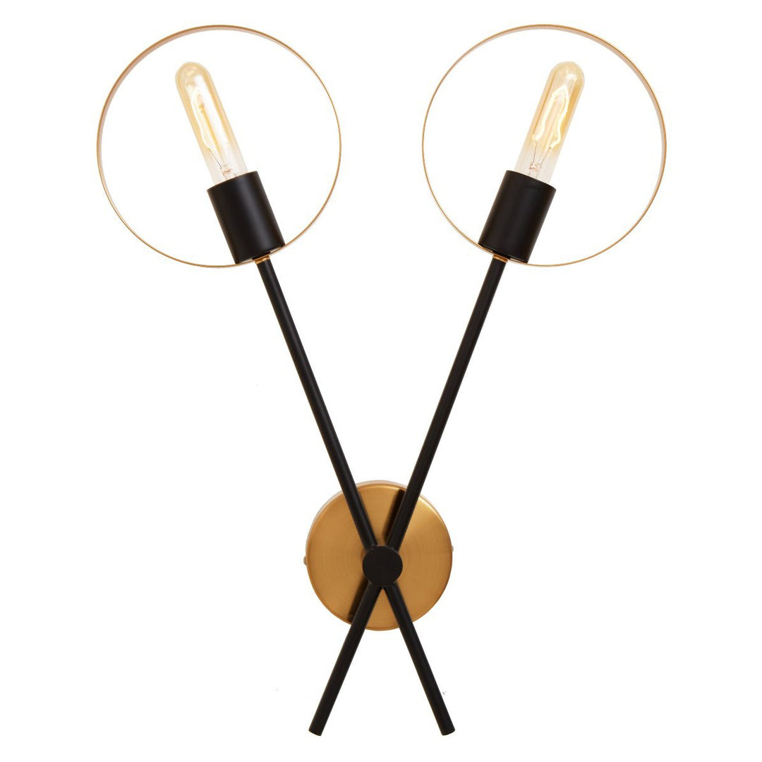 Beaumonde Home Trientes Two Bulb Ring Wall Light-Beaumonde