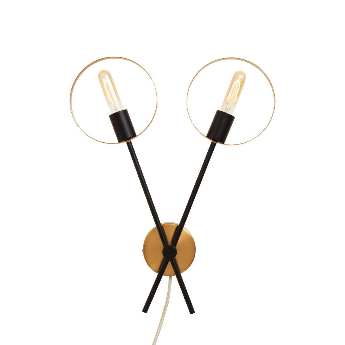 Beaumonde Home Trientes Two Bulb Ring Wall Light-Beaumonde