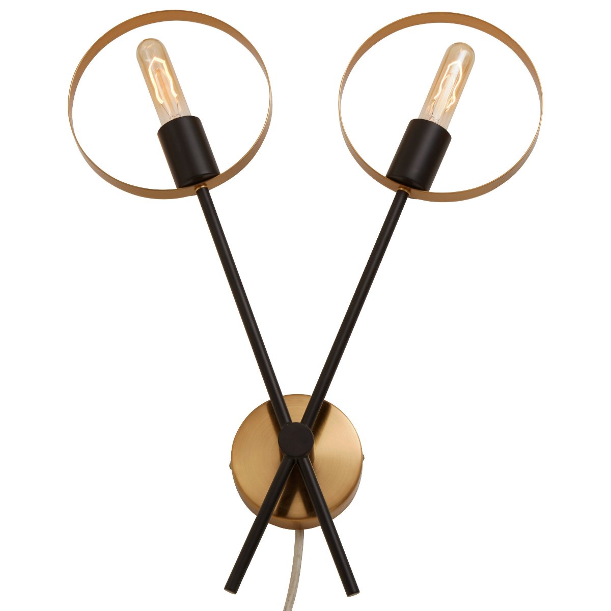 Beaumonde Home Trientes Two Bulb Ring Wall Light-Beaumonde