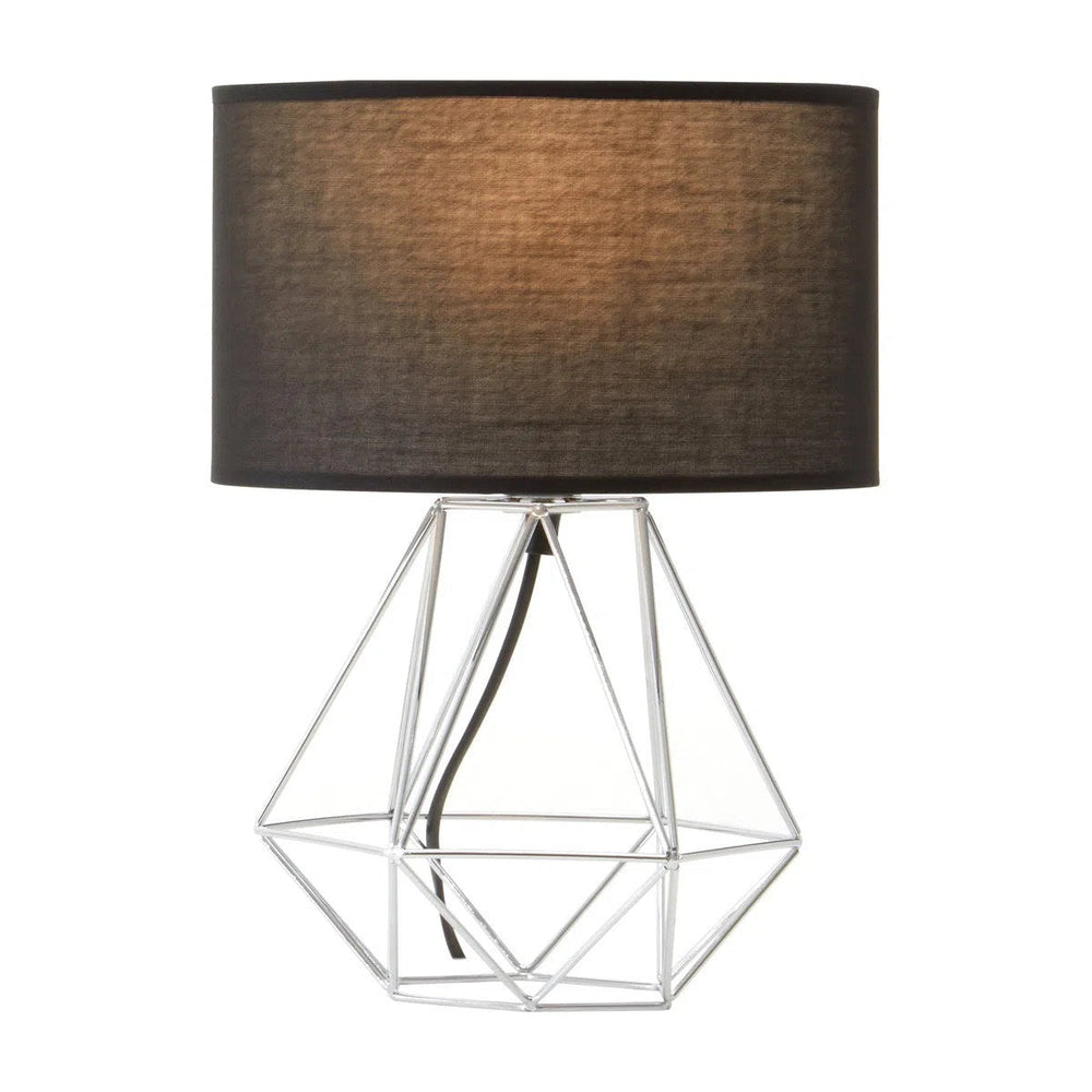 Beaumonde Home Geo Black And Chrome Finish Table Light-Beaumonde