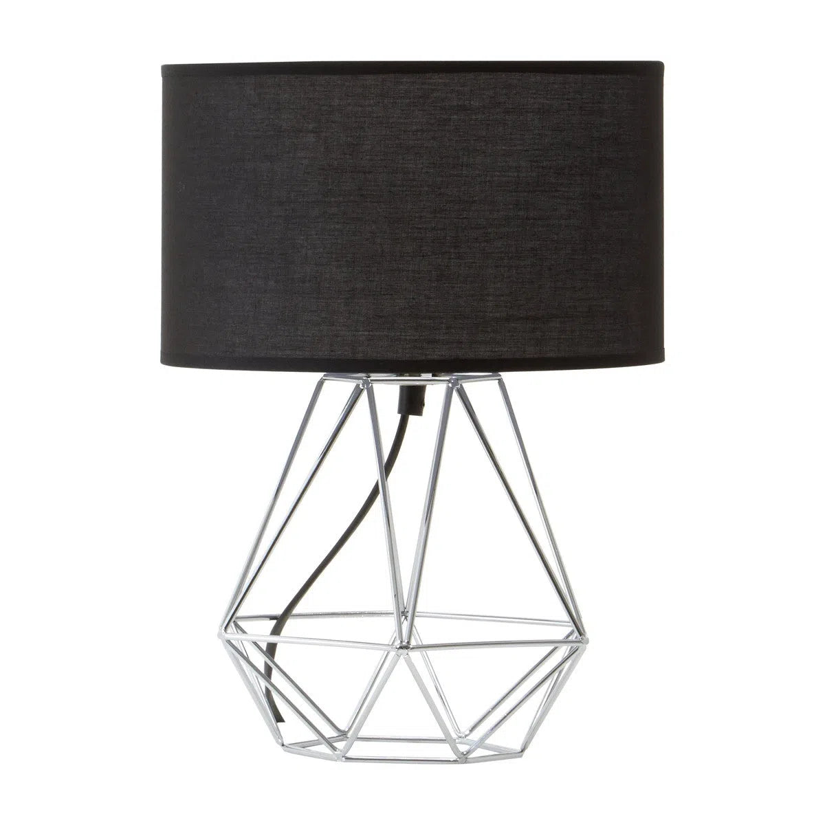 Beaumonde Home Geo Black And Chrome Finish Table Light-Beaumonde