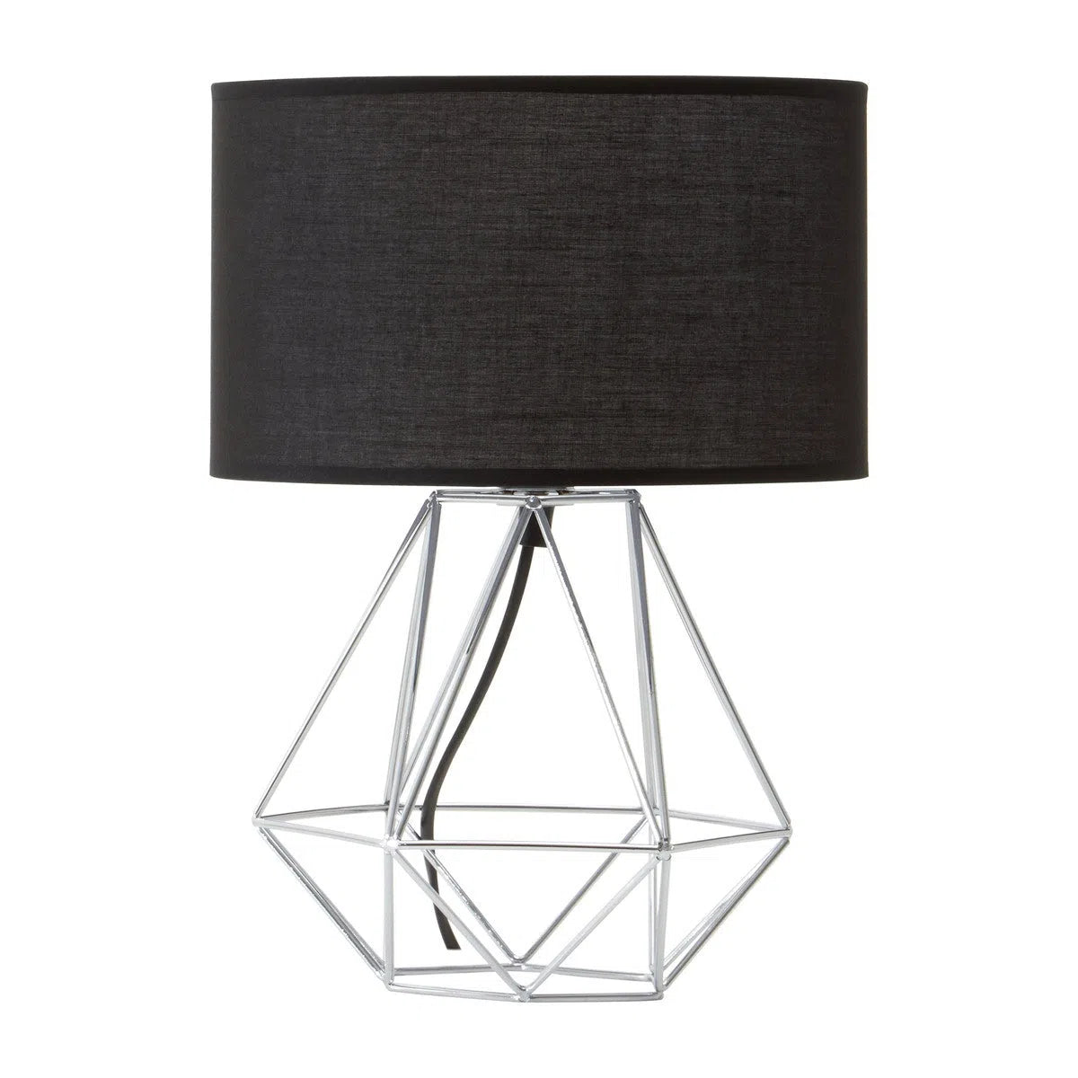 Beaumonde Home Geo Black And Chrome Finish Table Light-Beaumonde