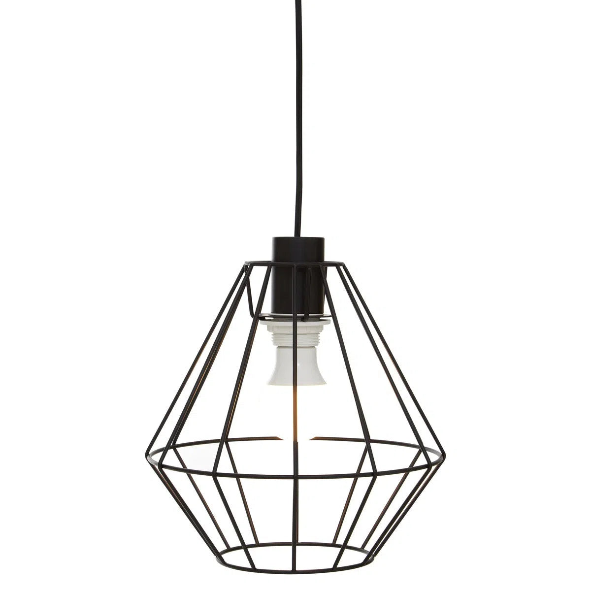 Beaumonde Home Geo Black Cage Pendant Light-Beaumonde