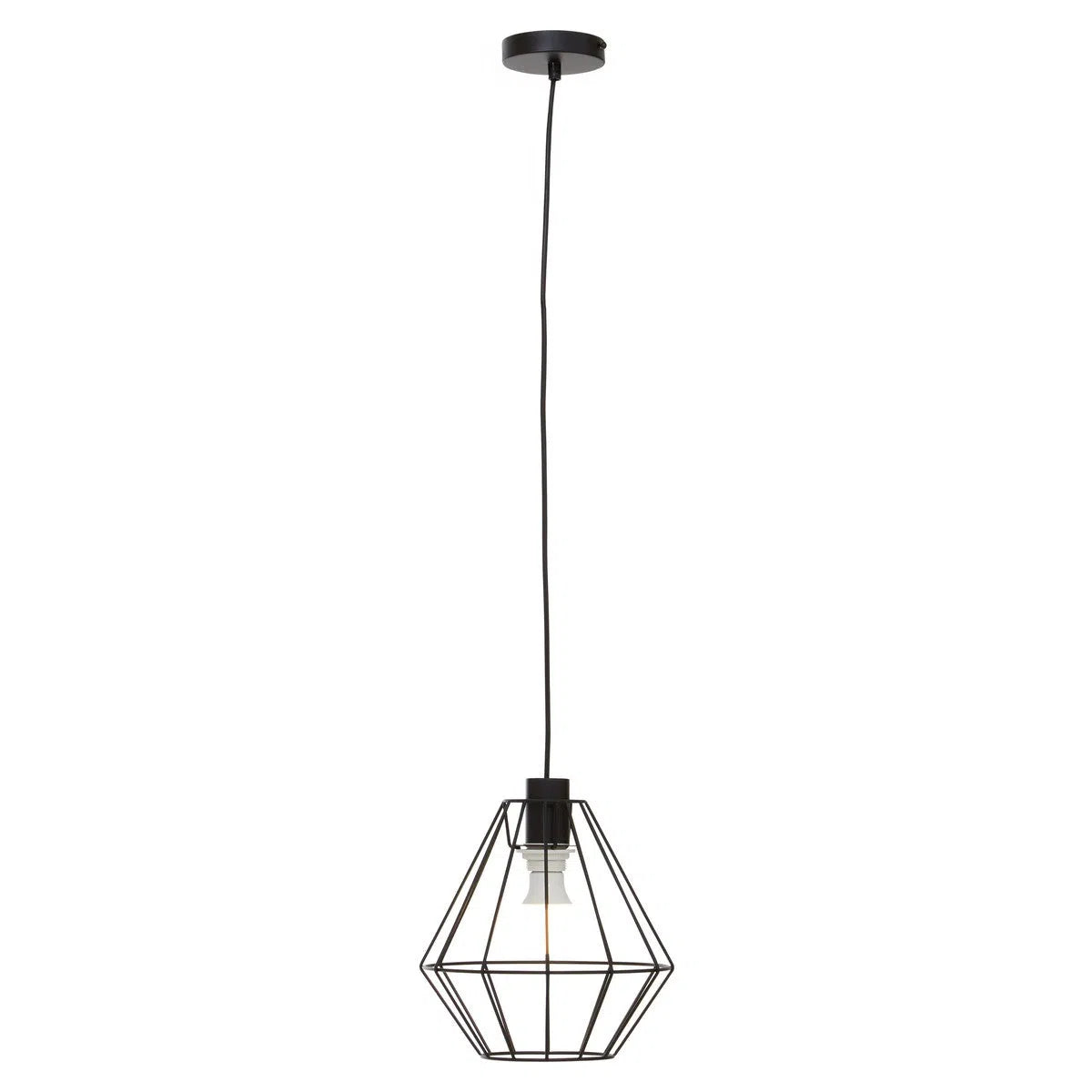 Beaumonde Home Geo Black Cage Pendant Light-Beaumonde