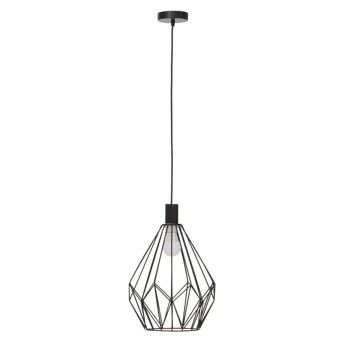 Beaumonde Home Geo Black Finish Frame Pendant Light-Beaumonde