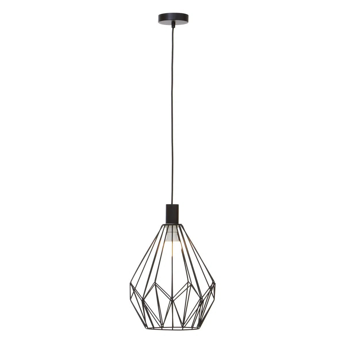 Beaumonde Home Geo Black Finish Frame Pendant Light-Beaumonde