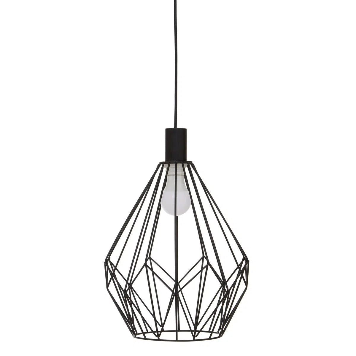Beaumonde Home Geo Black Finish Frame Pendant Light-Beaumonde
