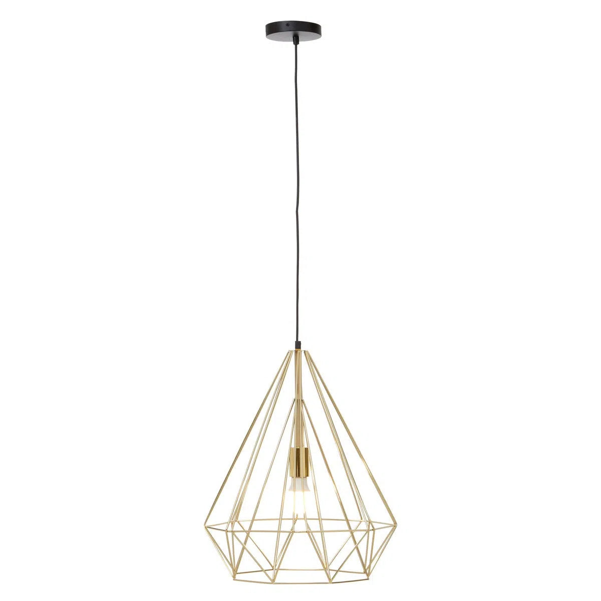 Beaumonde Home Geo Champagne Gold Conical Pendant Light-Beaumonde
