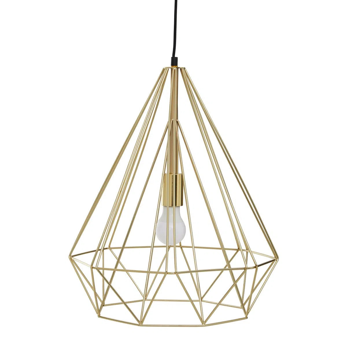 Beaumonde Home Geo Champagne Gold Conical Pendant Light-Beaumonde