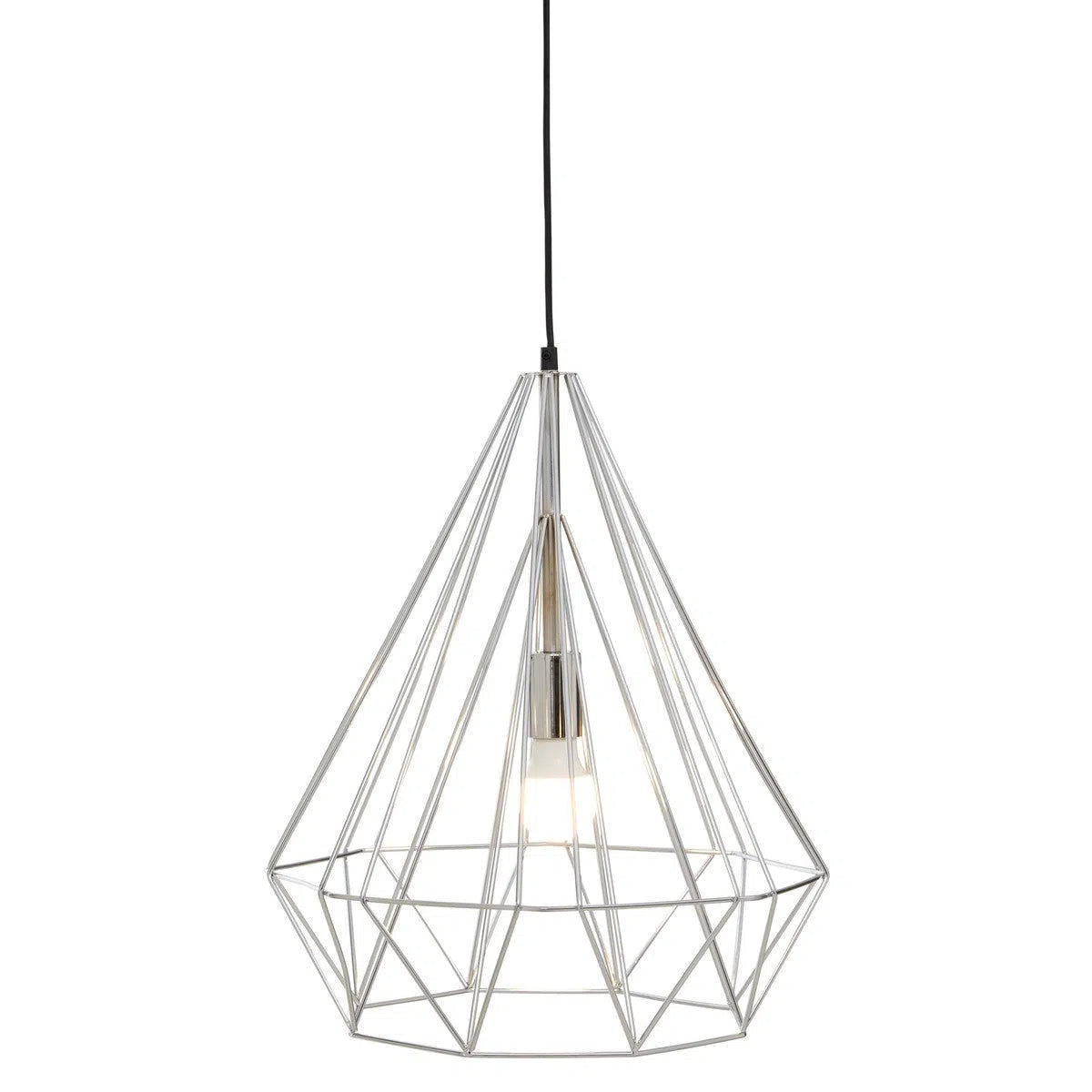 Beaumonde Home Geo Chrome Conical Pendant Light-Beaumonde