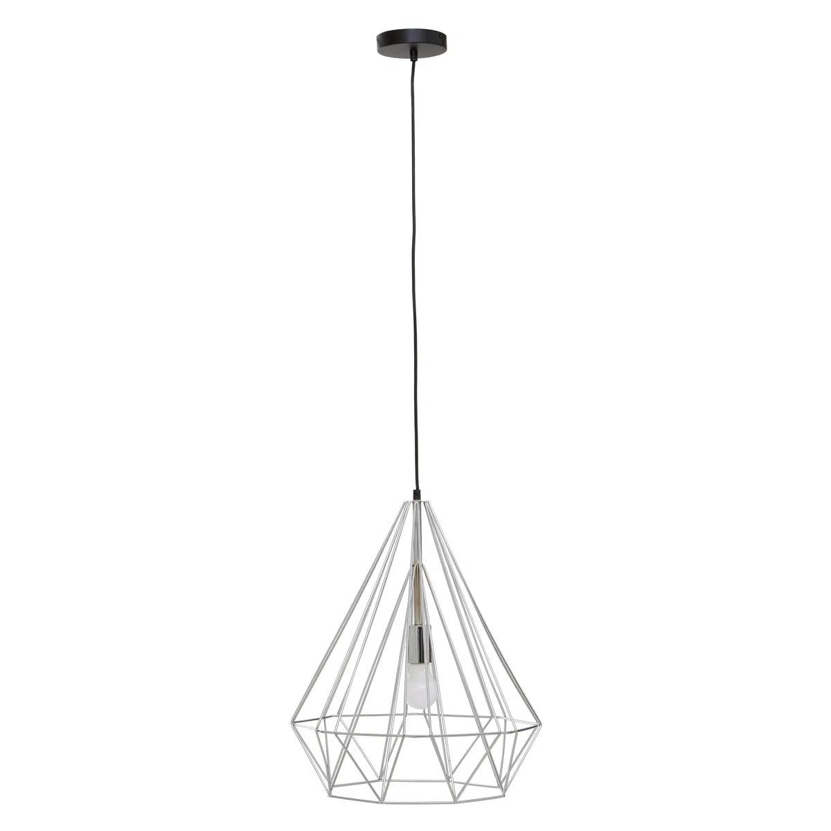 Beaumonde Home Geo Chrome Conical Pendant Light-Beaumonde