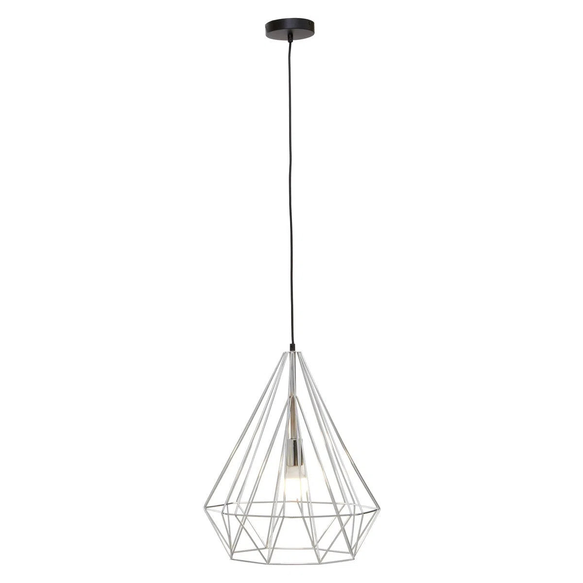 Beaumonde Home Geo Chrome Conical Pendant Light-Beaumonde