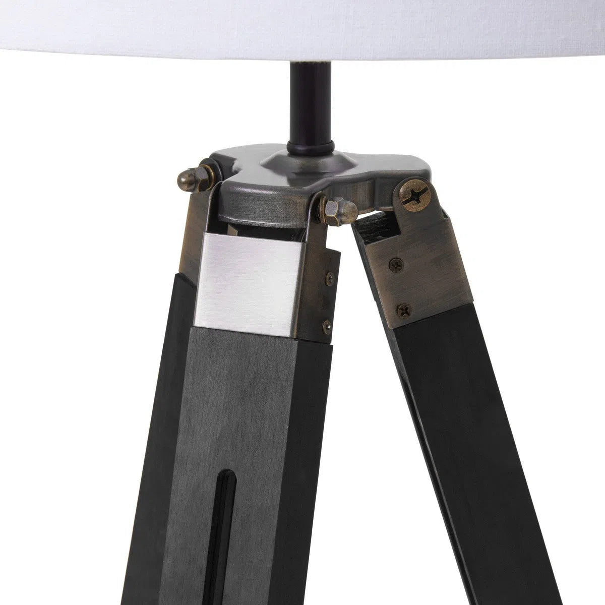 Beaumonde Home Glamis Tripod Floor Lamp With Black Base-Beaumonde