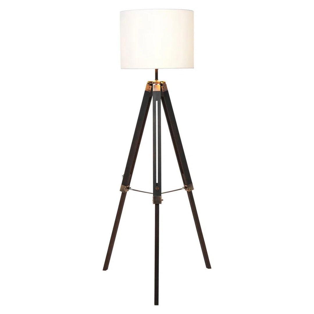 Beaumonde Home Glamis Tripod Floor Lamp With Black Base-Beaumonde