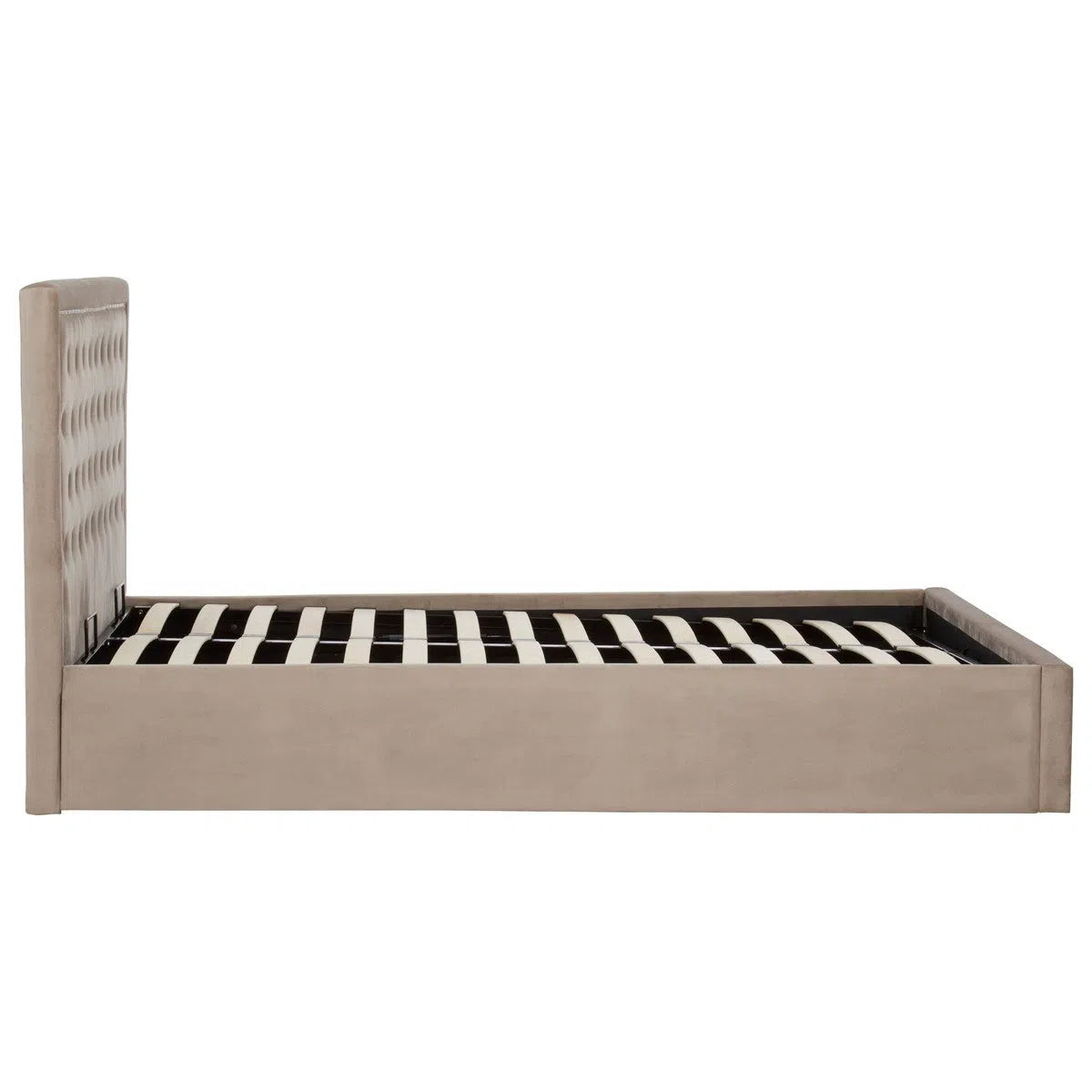 Beaumonde Home Honora Mink Velvet Ottoman King Bed-Beaumonde