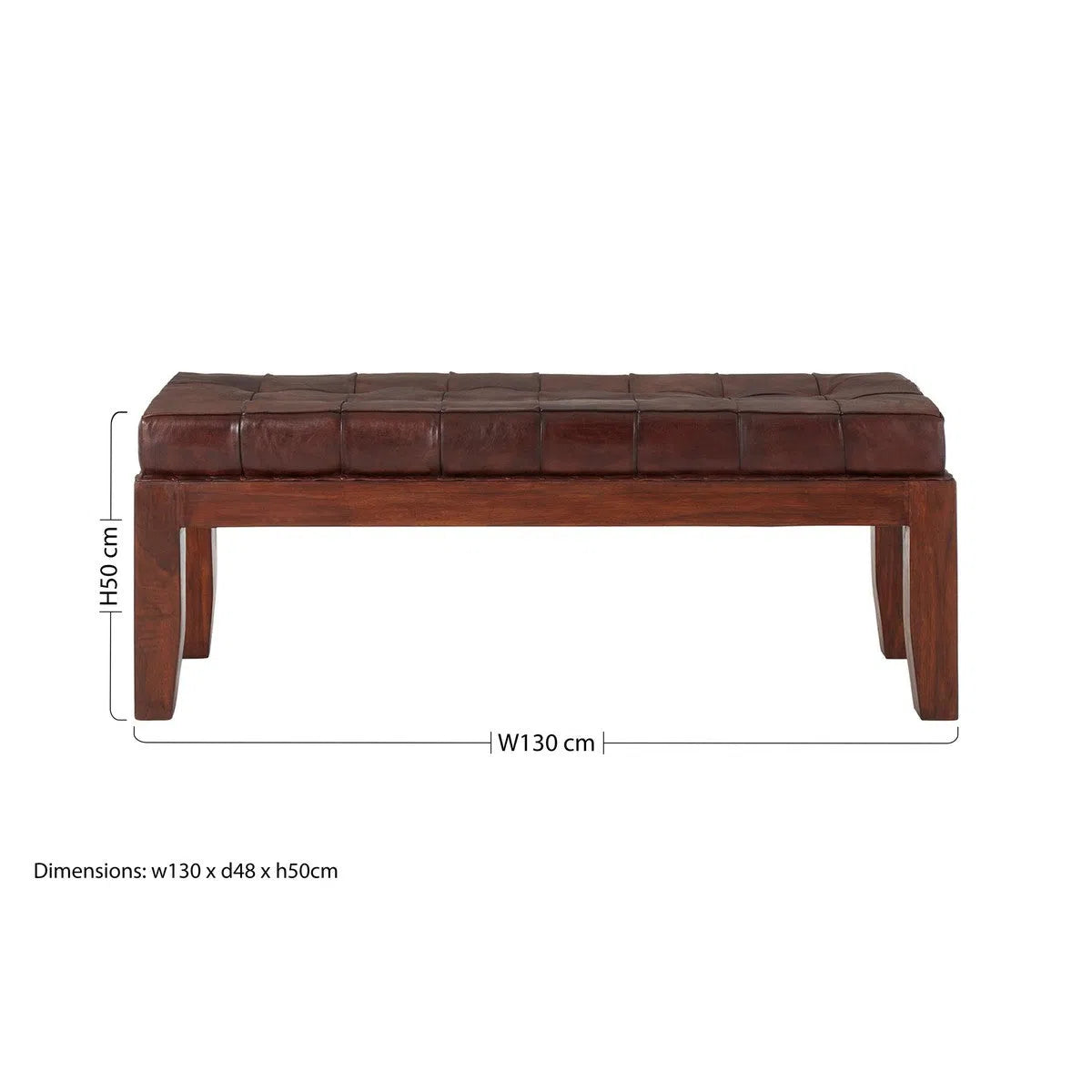 Beaumonde Home Inca Stitch Bench-Beaumonde