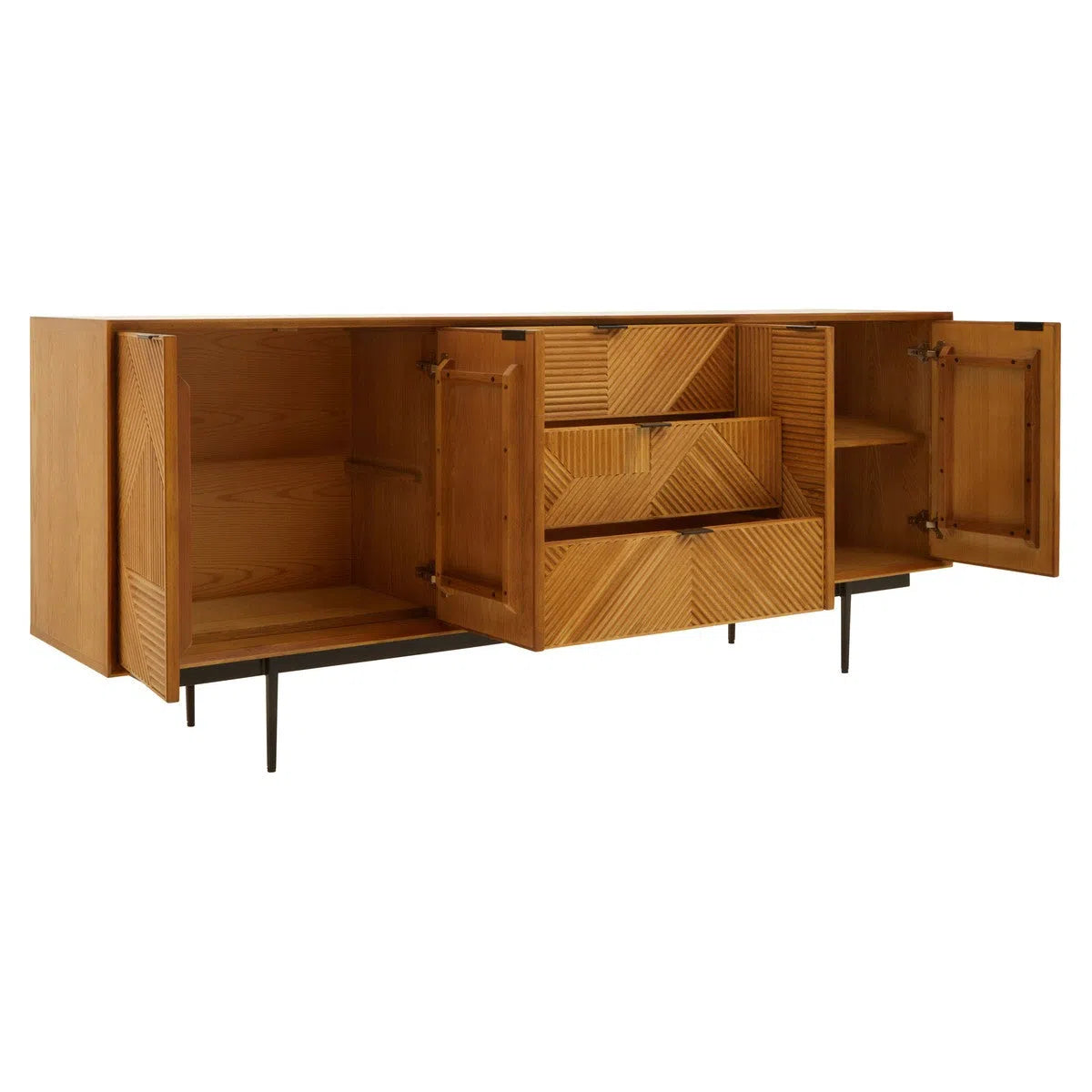 Beaumonde Home Jaikara Sideboard With Metal Legs-Beaumonde