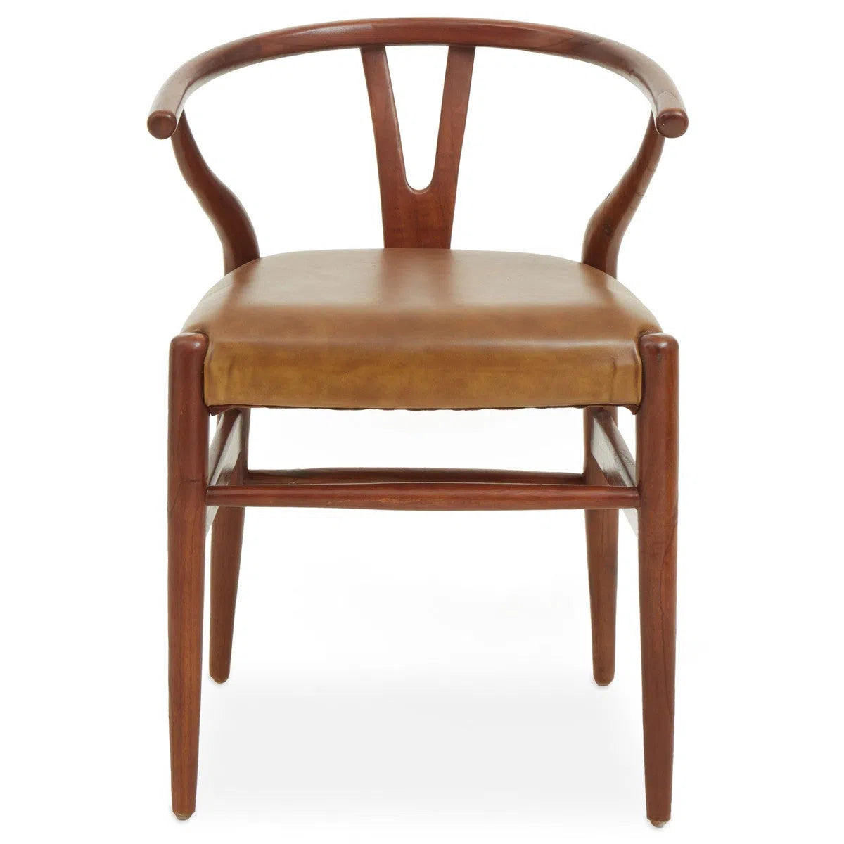 Beaumonde Home Kindiri Wishbone Leather Chair-Beaumonde